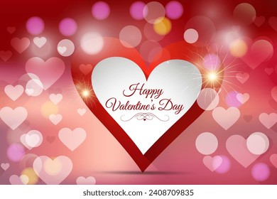 Happy Valentines Day greeting card. Calligraphic design for print cards, banner, poster