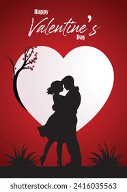 happy valentine's day greeting card design vector poster