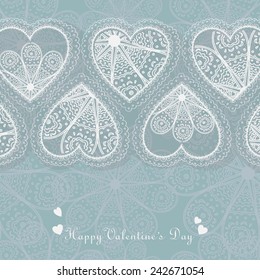 Happy Valentines Day Greeting Card. Element for your design. Vector  Illustration.