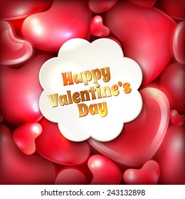 	Happy Valentine's Day greeting card template
