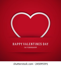 Happy Valentine's day Greeting Card or Inviration with Wishes, Vintage Vector Background