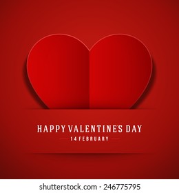 Happy Valentine's day Greeting Card or Inviration with Wishes, Vintage Vector Background