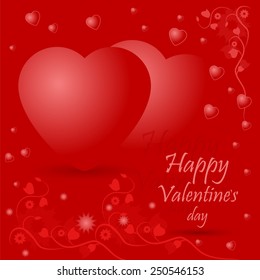 Happy valentines day greeting card design. Vector illustration