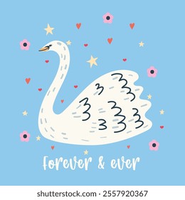 Happy Valentine's day greeting card. Handdrawn illustration.