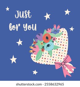 Happy Valentine's day greeting card. Handdrawn illustration.