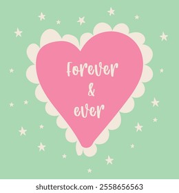 Happy Valentine's day greeting card. Handdrawn illustration.