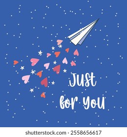 Happy Valentine's day greeting card. Handdrawn illustration.