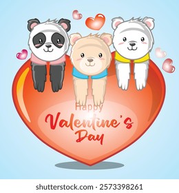 happy valentine's day for greeting card, gift card