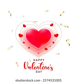 Happy Valentines Day Greeting Card Social Media Post Design