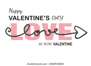 happy valentines day greeting card vector art design