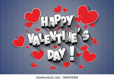 Happy Valentine's Day Greeting Card vector illustration