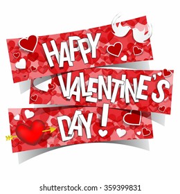 Happy Valentines Day Greeting Card vector illustration