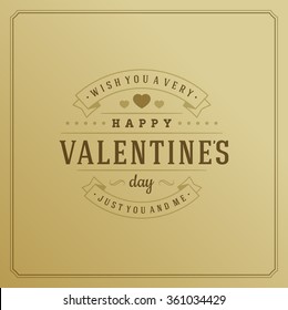 Happy Valentine's day Greeting Card and black paper Vintage vector background. Good for Valentines day invitation, Valentine card.