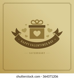 Happy Valentine's day Greeting Card and black paper Vintage vector background. Good for Valentines day invitation, Valentine card.