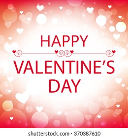 happy valentines day greeting card vector illustration