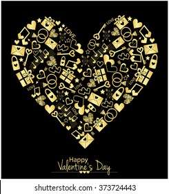 happy valentine's day greeting card or background. vector illustration.