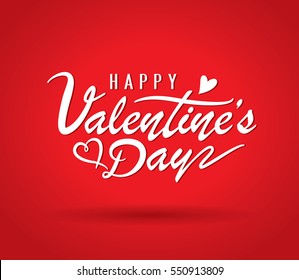 Happy Valentines Day greeting card with lettering design