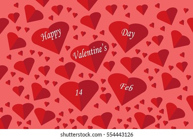 Happy Valentine's Day Greeting Card vector illustration