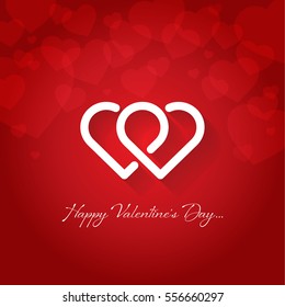 happy valentines day greeting card vector illustration