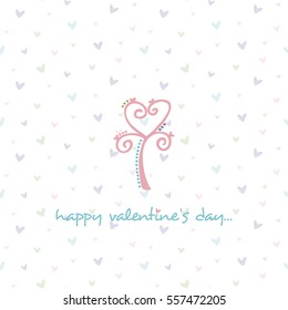 happy valentines day greeting card vector illustration