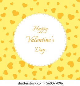 Happy Valentine's Day Greeting Card with hearts.