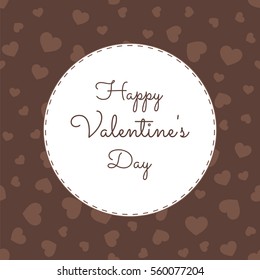 Happy Valentine's Day Greeting Card with hearts.