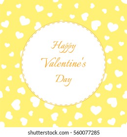 Happy Valentine's Day Greeting Card with hearts.