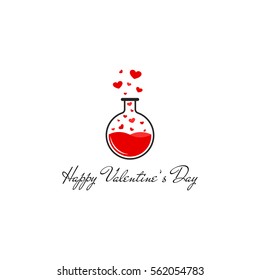 Happy Valentines Day greeting card mockup, flying red hearts, original Valentine is holiday party poster white background