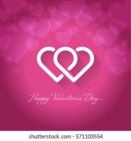 happy valentines day greeting card vector illustration
