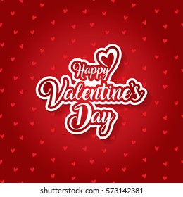 happy valentines day greeting card vector illustration