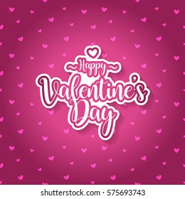 happy valentines day greeting card vector illustration