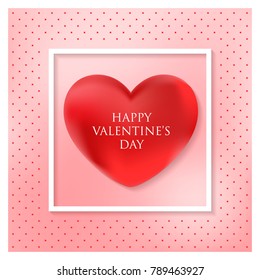 happy valentines day greeting card vector illustration