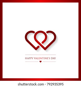 happy valentines day greeting card vector illustration