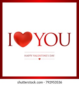 happy valentines day greeting card vector illustration