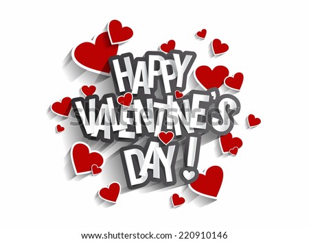 Happy Valentine's Day Greeting Card vector illustration