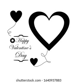 Happy Valentines Day greeting card.Modern trendy typography composition vector illustration.