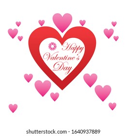 Happy Valentines Day greeting card.Modern trendy typography composition vector illustration.