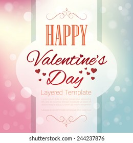 Happy Valentine's Day - greeting card,vector