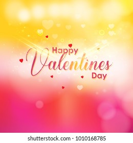 Happy Valentines day Greeting Color full background vector illustration 