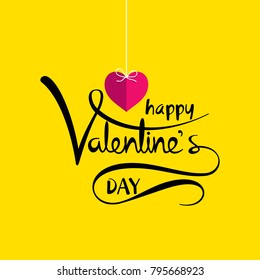happy valentine's day greeting design, creative typography design