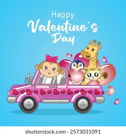 happy valentine's day for greeting and gift card