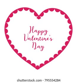 Happy Valentine's Day greeting heart design. Vector illustration. Can be used for greeting card, t shirt print, mug print.