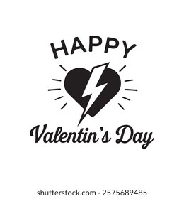 Happy Valentine's Day greeting, romantic Typography Template, vector Design. Valentine's Day sticker, Banner, wallpaper, heart, rose elements background—isolated illustration poster 14 February. 