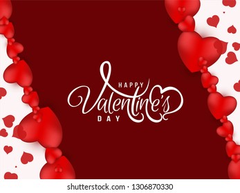 Happy Valentine's day greeting vector background design