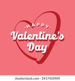Vector de saludo del día de San Valentín feliz