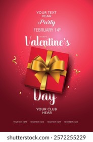 happy valentine's day greetings abstract vector illustration design