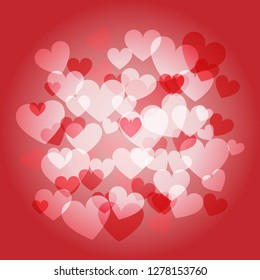 Happy valentines day greetings card design background - Vector illustration.