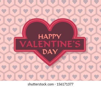 Happy Valentine's Day Greetings Card Design