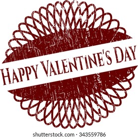 Happy Valentine's Day grunge seal