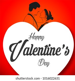 Happy Valentines Day Hand Drawing Lettering design. Vector illustration